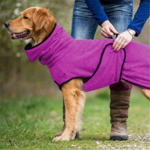 Tykke, varme hundeklær i fløyel for høst/vinter – søte kjæledyrklær som passer til hunder fra små til store størrelser