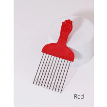 1pcs professional African stainless steel wide tooth metal fork comb African hair styling tools Special for real hair wigs