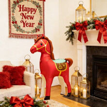 Ballon gonflable en forme de cheval, décoratif pour les fêtes, festivals et événements, accessoire de décoration pour une ambiance festive à la
