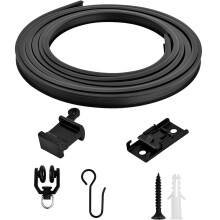 Ensemble de rails de rideaux robustes, flexibles et silencieux – Compatibles avec les rideaux de maison, de chambre, de douche et pour chats