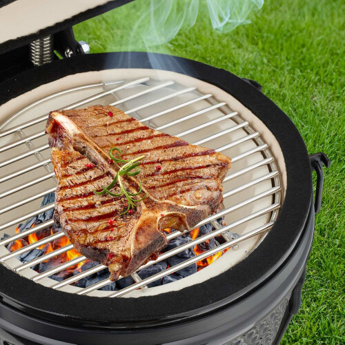 Ceramic Kamado Grill - Versatile for Grilling & Baking