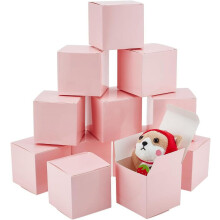 30 petites boîtes cadeaux en papier (7,6 x 7,6 x 7,6 cm) avec couvercle – Boîtes pliables en carton pour bijoux, bagues et boucles d'oreilles,