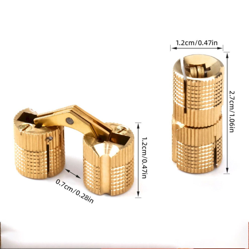 One Way Copper Concealed Hinge, 8Â16Mm Brass Barrel, For Diy Wooden/Cabinet/Jewelry Box Doors 9448990661183