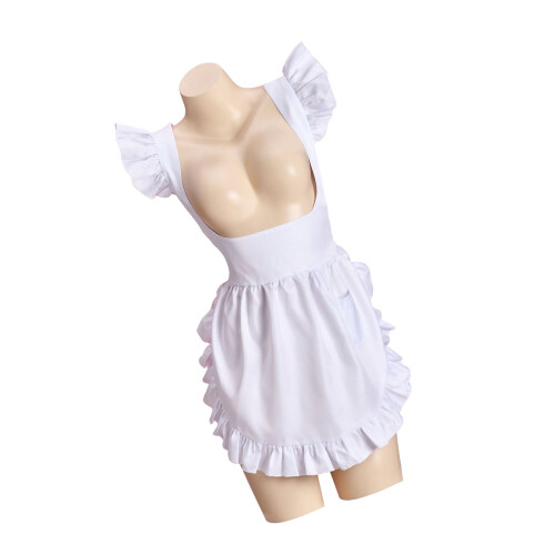 French Maid Apron Adjustable Ruffle Kitchen Baking Apron