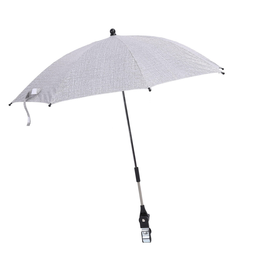 Adjustable 85 Cm Baby Stroller Sun Shade Umbrella – Uv & Rain Protection, Clip‑On, Lightweight, Large‑Size, Denim Gray