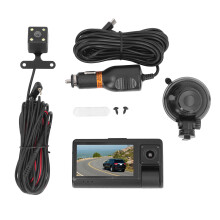 Triple Lens Dashcam3Channel Front Rear Inside Car Dashboard Camera With Super Night Vision Loop Recording G Sensor Motion Detection And Wdr