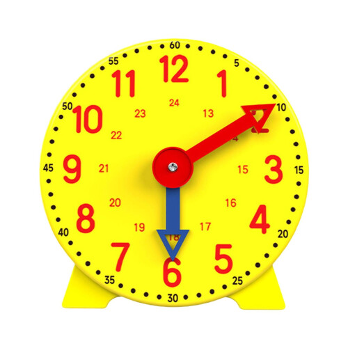 Horloge éducative à mécanisme interactif pour les enfants de 5 ans et plus (CP/CE1/CE2).