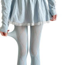 Trendy Hollowout Argyle Pattern Tights Slimming Stockings for Women ElegantMulticolor Opaque Mesh Thin Pantyhose Hosiery