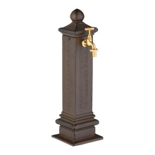 Antiker Säulenbrunnen aus Metall, 47 cm