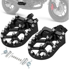 Podnóżki motocyklowe, podnóżki, pedały, styl MX, CNC do GROM MSX125 2013-2023, Monkey125 2020-2023, klon Grom, czarny