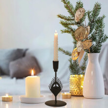 Skandinavisches Metall-Kerzenständer-Set, geometrisch, 3-teilig