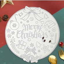 2pcs Christmas Bell Table Mats – Round, Waterproof, Heat-Resistant, Portable Insulation Mats Compatible with Western Dining