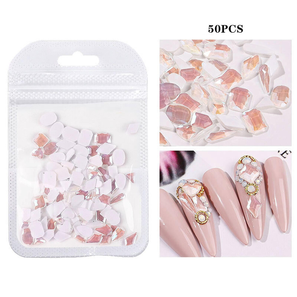Nail Rhinestones Glass Flatback Crystals 50 pcs