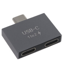 Adaptateur USB-C mâle vers double USB-C femelle pour chargeur USB-C PD, batterie externe ou ordinateur portable