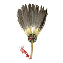 Ancient Chinese Zhuge Liang Feather Fan Chinese Summer Fan for Party Wedding M
