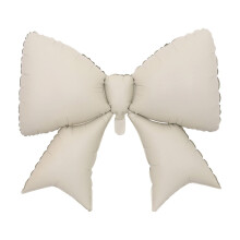 Ballon gros nœud beige en PVC, idéal pour les photos, la décoration de fêtes et les cafés. Convient aux cafés.