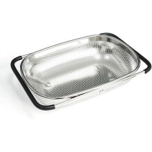 Passoire extensible en acier inoxydable pour évier | Égouttoir réglable de 300 à 440 mm à placer au-dessus de l'évier pour laver et égoutter