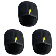 Gants de toilettage pour animaux, noirs, double face, lot de 3