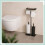 Edelstahl-Toilettenset mit Ablage und Halterung 1