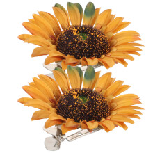 2Pcs Metal Silk Fabric Sunflower Shape Curtain Holdback Clip for Draperies Fixing and Binding
