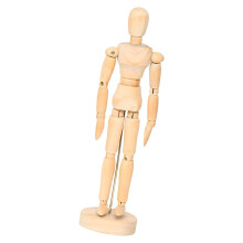 Artists Wooden Manikin Moveable Ornament Animator Illustrators Flexible Body 21.5cmx5.5cm