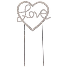 Cake Decorating Toppers Rhinestone Chic Style Silver 1Set for Bakers