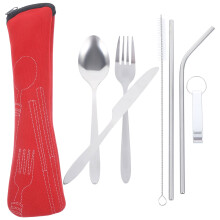 Stainless Steel Cutlery Set with Red Color for Home Use and Kitchen Utensil 1 Set