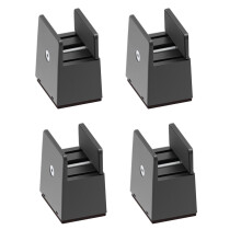 Set of 4 Sturdy Plastic Bed Risers 2Inch Thick Leg Extenders Accessory for Desk Chair Sofa Storage Solution Use