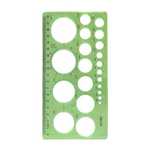 Geometric Drawing Stencil Template with Multiple Precise Round Hole Sizes for Artists and Designers B