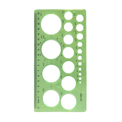 Geometric Drawing Stencil Template with Multiple Precise Round Hole Sizes for Artists and Designers B
