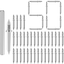 Office Supplies,Double Headed Skirting Nails Fasteners Hardware Nails For Wood Trim & Baseboards Installation With 1 Sleeve Tool (50pcs)