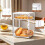4-Layer Adjustable Clear Bread Box with Magnetic Door, Compatible with Kitchen Countertop & Bakery Display 1