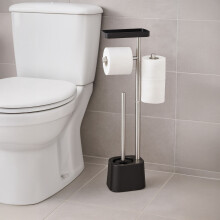 Toilettenpapierständer mit Ablage und Ersatzhalter
