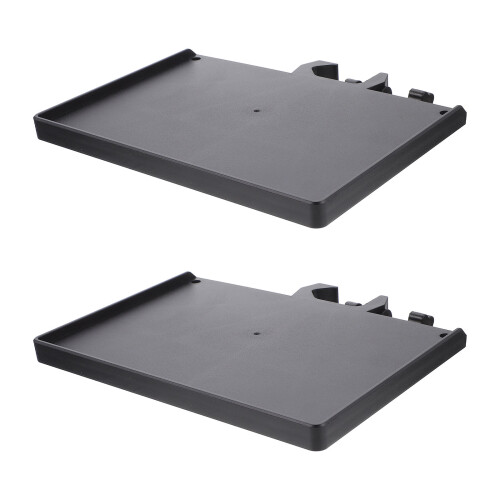 2Pcs ABS Clamp-on Microphone Stand Tray Black Sound Holder 2
