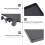 2Pcs ABS Clamp-on Microphone Stand Tray Black Sound Holder 7