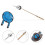 Toilet Push Button Button Rods Copper 2pcs 7
