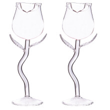 6Pcs Clear Decorative Wine Glasses for Home Bar Party and Banquet Use