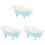 3 Pieces Bath Tub Shape Cersmic Bowl Entertaining Bathtub Shaped 1