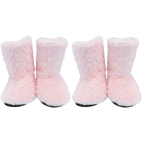 2Paren Roze Indoor Dikke Vloerlaarzen Antislip