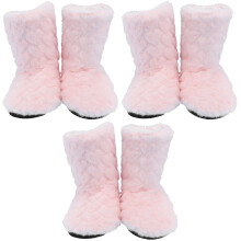 3Paren Paar Dikke Roze Home Floor Boots Warm Model Antislip