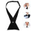 2Pcs Adjustable Black Cross Bowtie Durable School Uniform Neck Tie 4