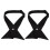 2Pcs Adjustable Black Cross Bowtie Durable School Uniform Neck Tie 5