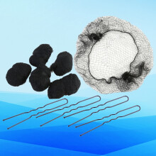 50 unidades de redes de cabelo invisíveis em malha elástica, confortáveis e macias, feitas de fibras de nylon.