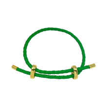 Corrente de mão ajustável unissex com fecho de metal em corda de aço, joia minimalista feita à mão para casais, presente para ele e para ela.