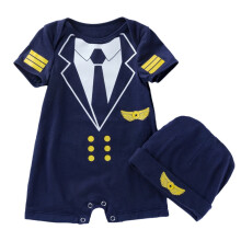 Spädbarn Småbarn Pojkar Bodysuit Kortärmad Söt Flygplanstema Tryckt Casual Onesie Baby Onesies Unisex Nyfödd