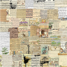 50 Stück Vintage-Notenblatt-Aufkleber, Musiksymbole, Notenblatt-Aufkleber, Abziehbilder für Scrapbooking, Bastelalben und Papierbastelarbeiten