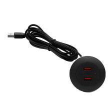 Ingebouwde USB-oplaadadapter met verlengsnoer voor bureau, tafel, bank en snellaadkabel voor thuis en op kantoor.