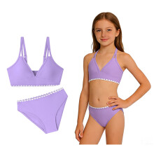Zweiteiliger Bikini-Badeanzug, schnelltrocknend, für Mädchen im Alter von 9-10 Jahren
