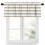 Cortina de varão listrada em bege e branco, 42x12 polegadas, com bolso para varão, filtra a luz – compatível com varões padrão. 1