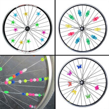 62 accessoires de rayons de roue de vélo, couleurs assorties, ornement décoratif pour vélo